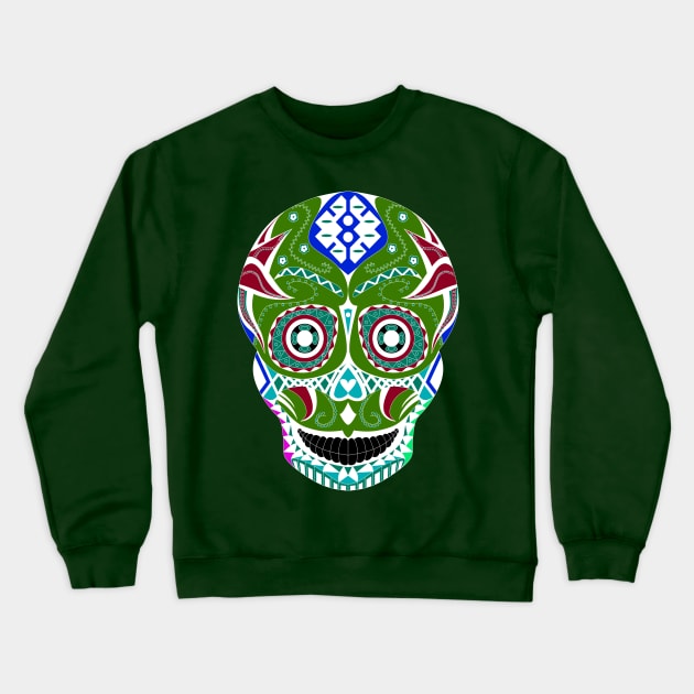 hulk lucha skull mask ecopop Crewneck Sweatshirt by jorge_lebeau